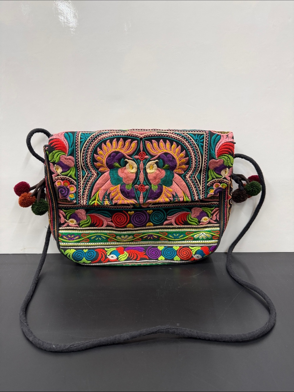 Thai Hmong Embroidered Hill Tribe Handmade Crossbody Bag Thailand Handbag